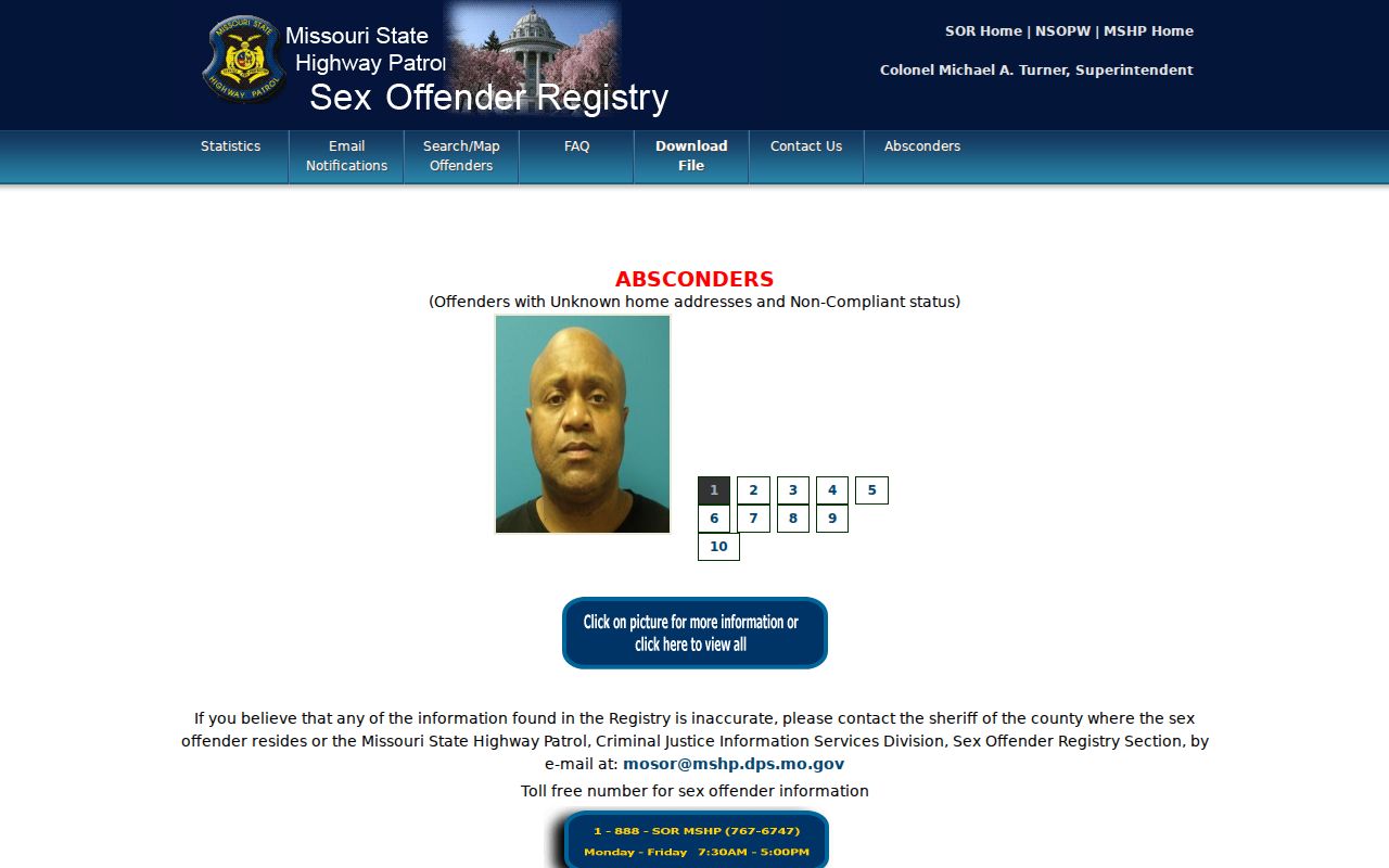 St. Louis resident lookup reference to the Missouri offender-registry search